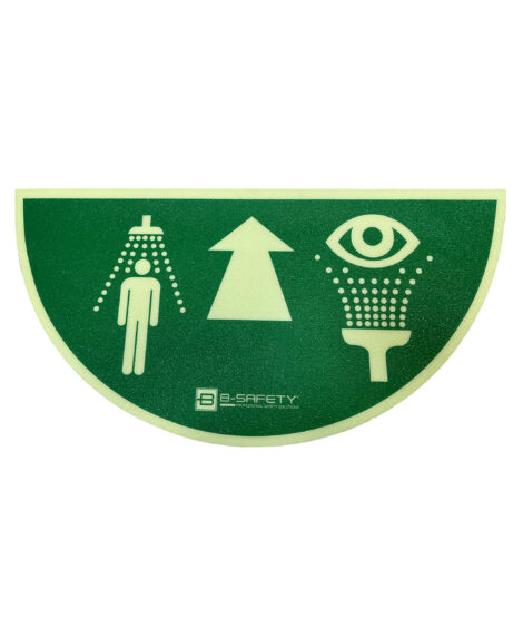 B-Safety Bodenmarkierung für Augen- und Notduschen, selbstklebend, BMK-AG-ND